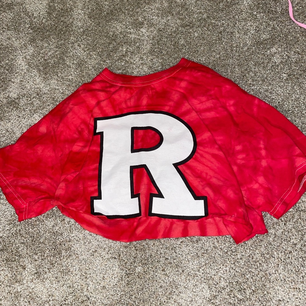 Rutgers Cropped Tie Dye T Shirt